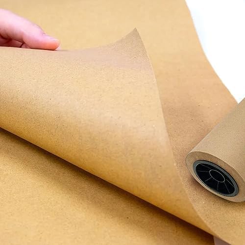 Brown Kraft Paper Roll, Thick 80-lb Paper, 17.5" x 150' - 1 Roll