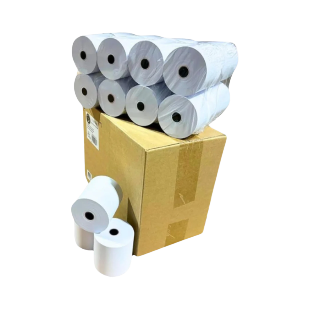 3" x 150' 1-Ply Bond Kitchen Printer Paper - 24 Rolls