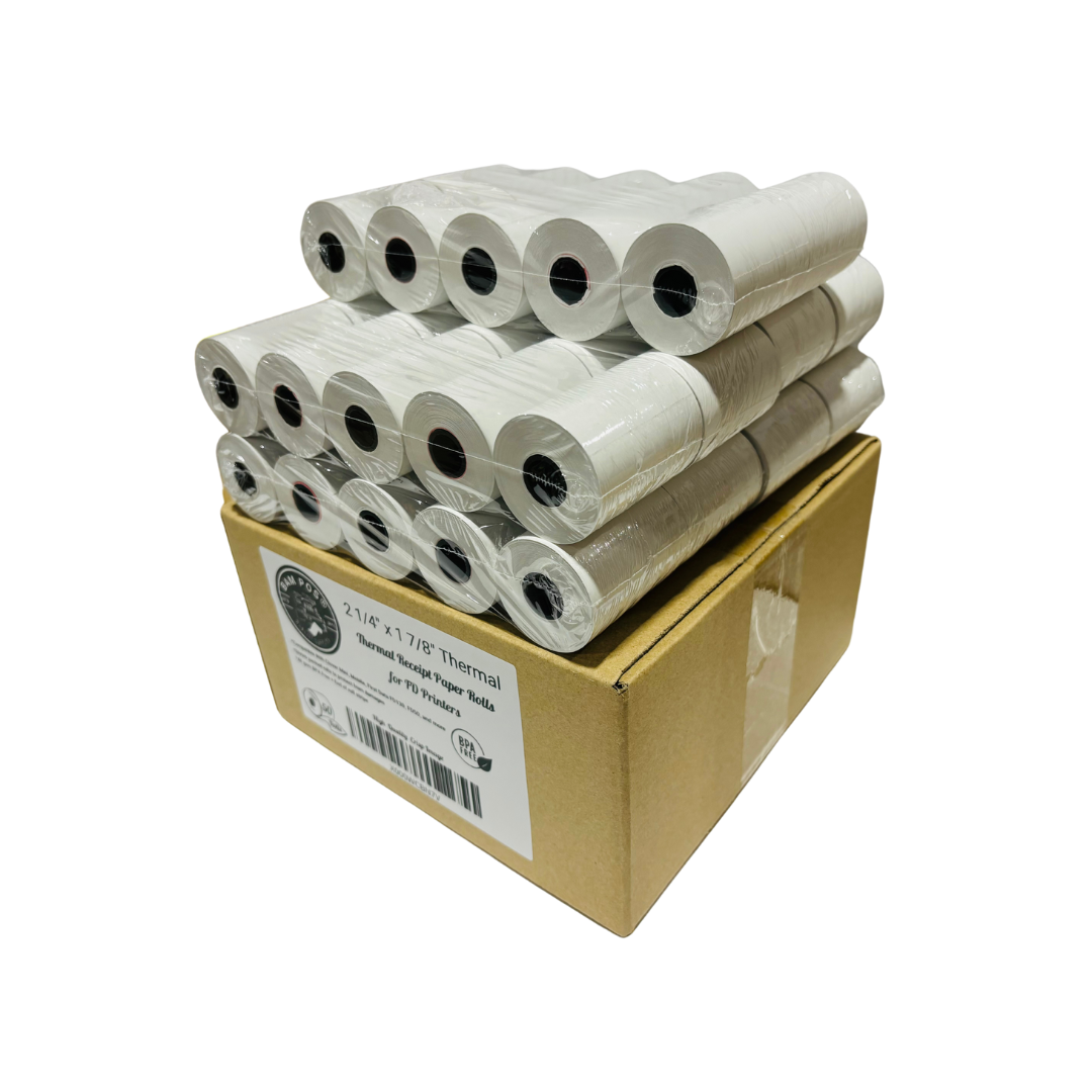 2 1/4" x 60' Thermal Receipt Paper - 50 Rolls