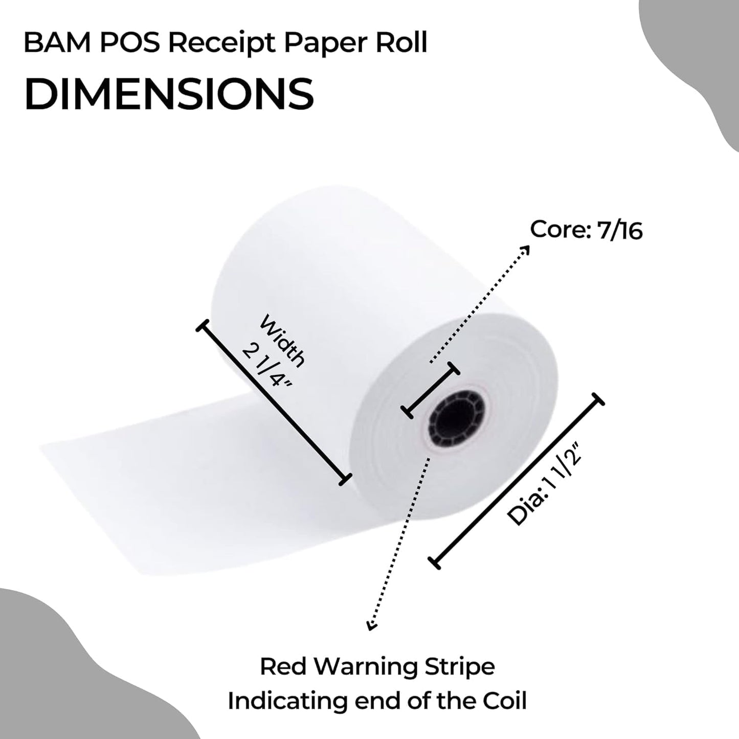 Thermal Receipt Paper - BPA Free, Shrink Wrapped Rolls - Compatible With Clover Mini, Mobile, First Data FD130, FD50, FD55, Verifone Omni 3200, 3210, 3300 - Pack of 10 Rolls
