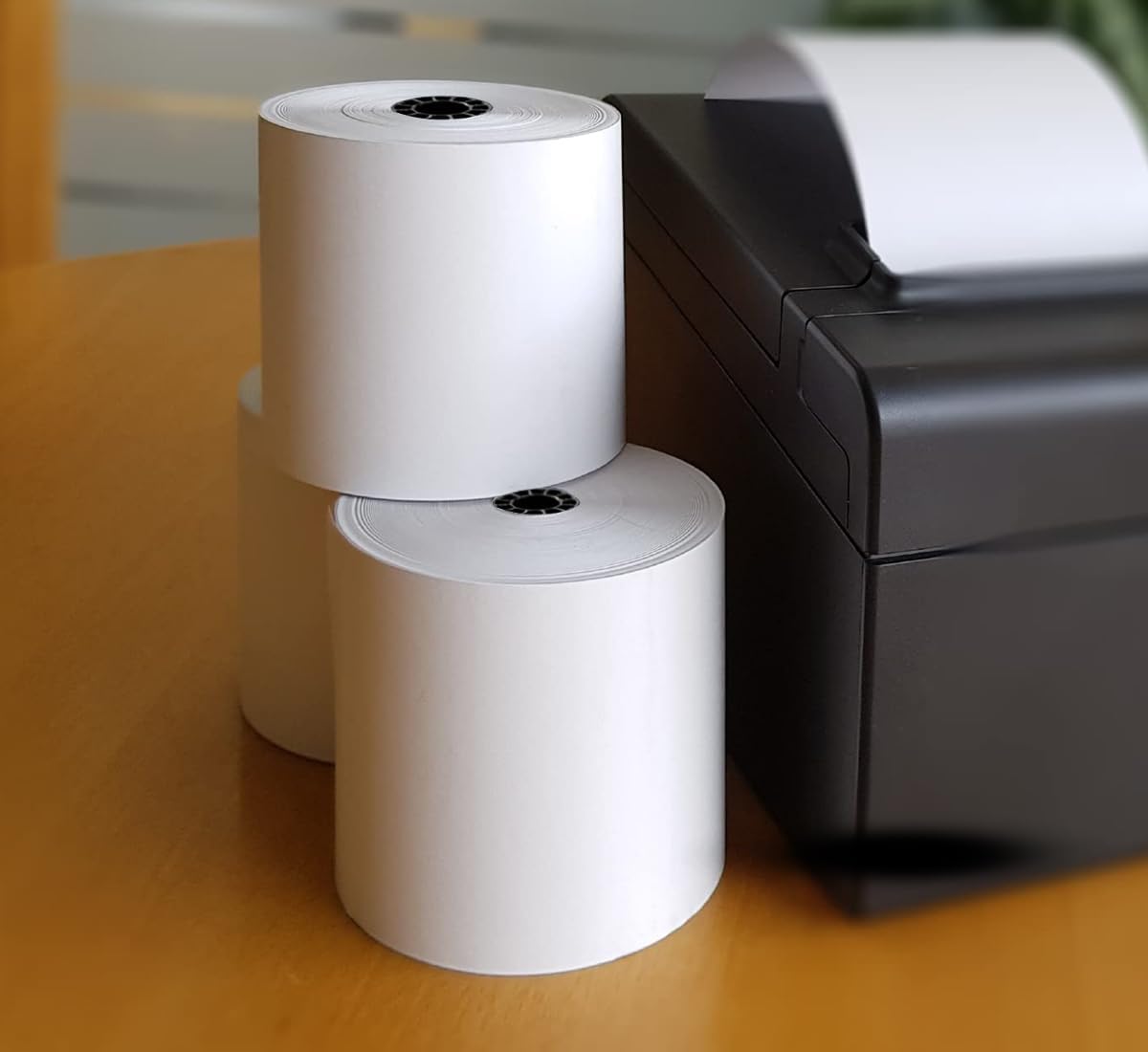 3-1/8" x 230 Thermal Paper Rolls - 48 GSM, Bright White, BPA Free - Easy to Use - Pack of 50 Rolls Per Case