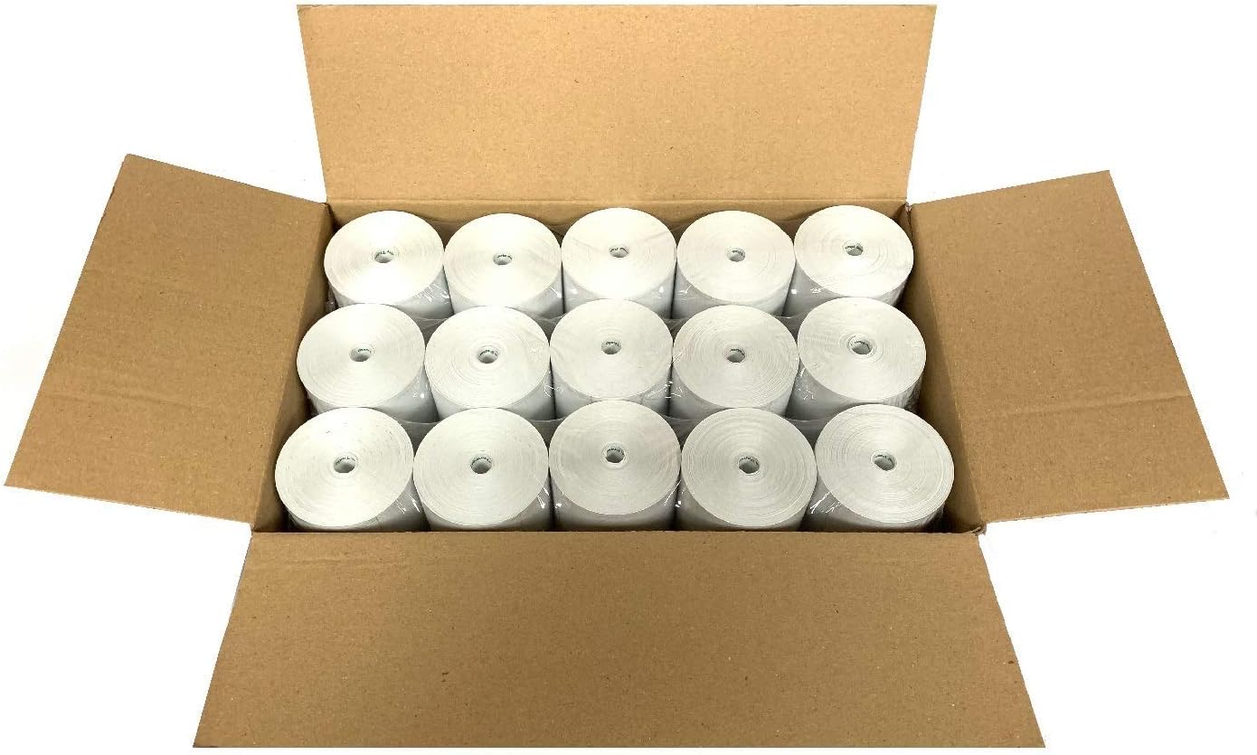 3 1/8 x 190 Thermal Receipt Paper Rolls For Most POS Systems and Receipt Printers, Compatible With Clover Station, Square Station, Toast Station, TM-T88, TSP Series (30 Rolls)