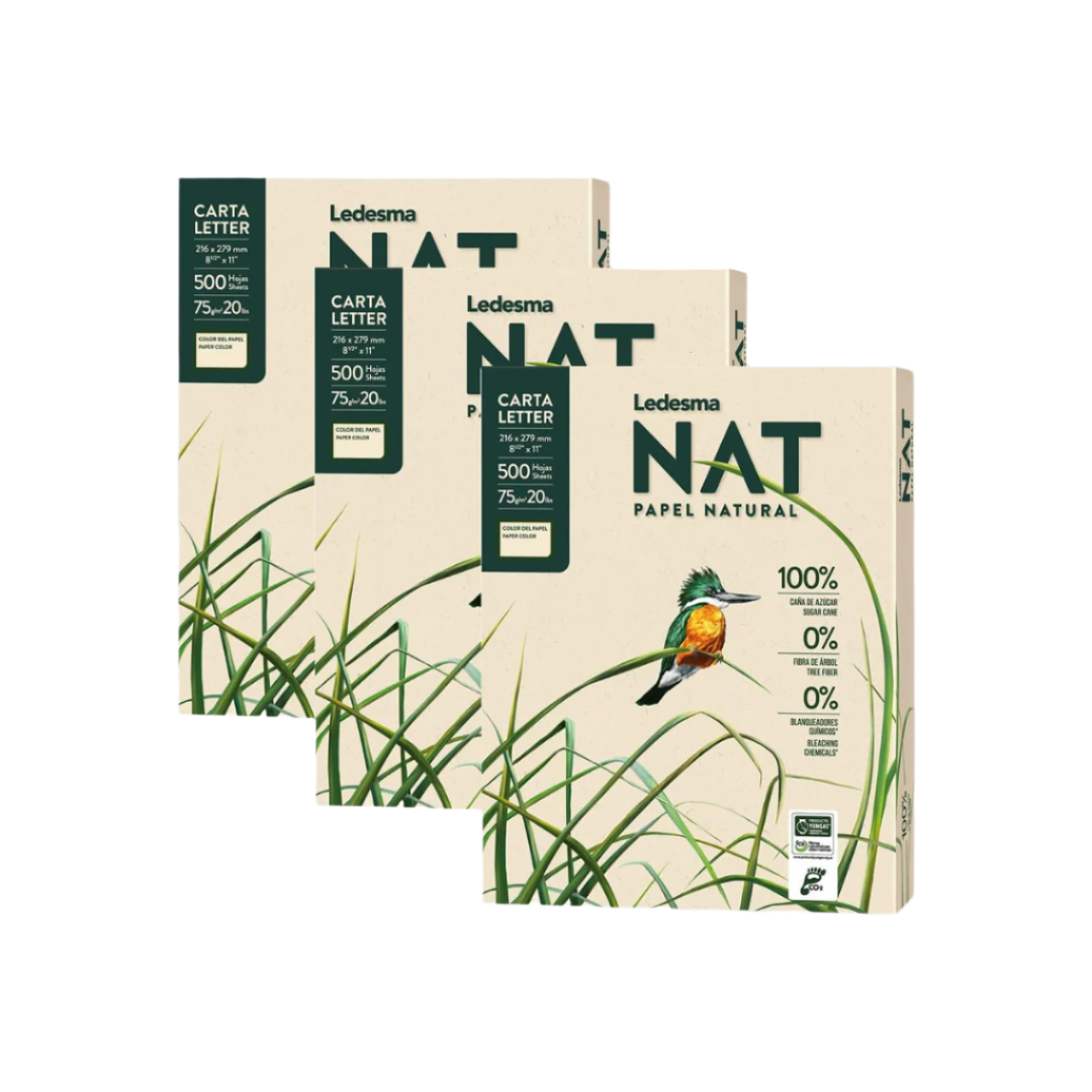 Sugarcane Fiber-Unbleached Natural Color Multipurpose 20 lb Paper-Letter Sized 8.5"x11"-5 reams