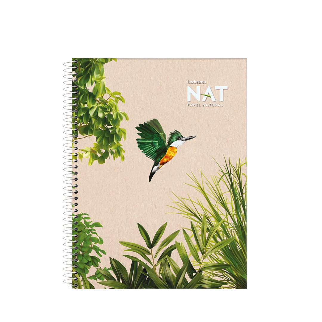 Spiral Notepad 8.7x11.5", Unbleached Sugarcane Paper, Perforated, Assorted Covers, 5-Pack