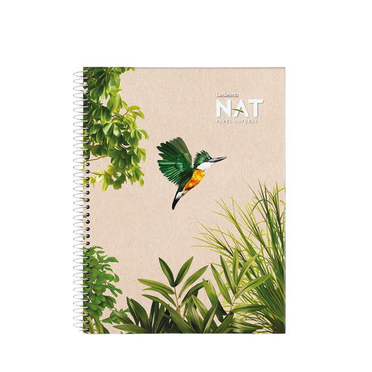 Spiral Notepad 8.7x11.5", Unbleached Sugarcane Paper, Perforated, Assorted Covers, 5-Pack