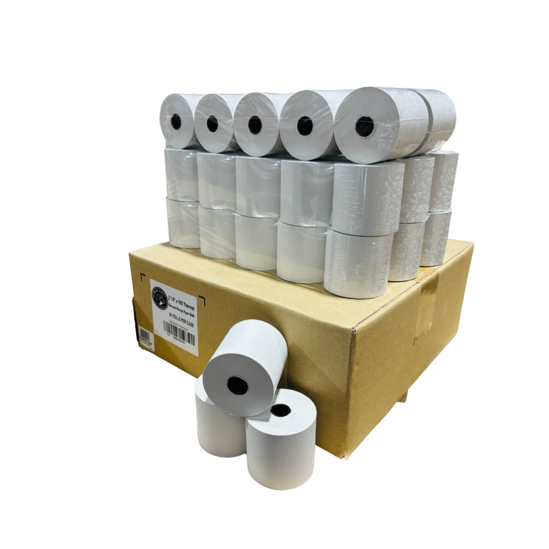 2 1/4" x 165' Thermal Receipt Paper - 50 Rolls